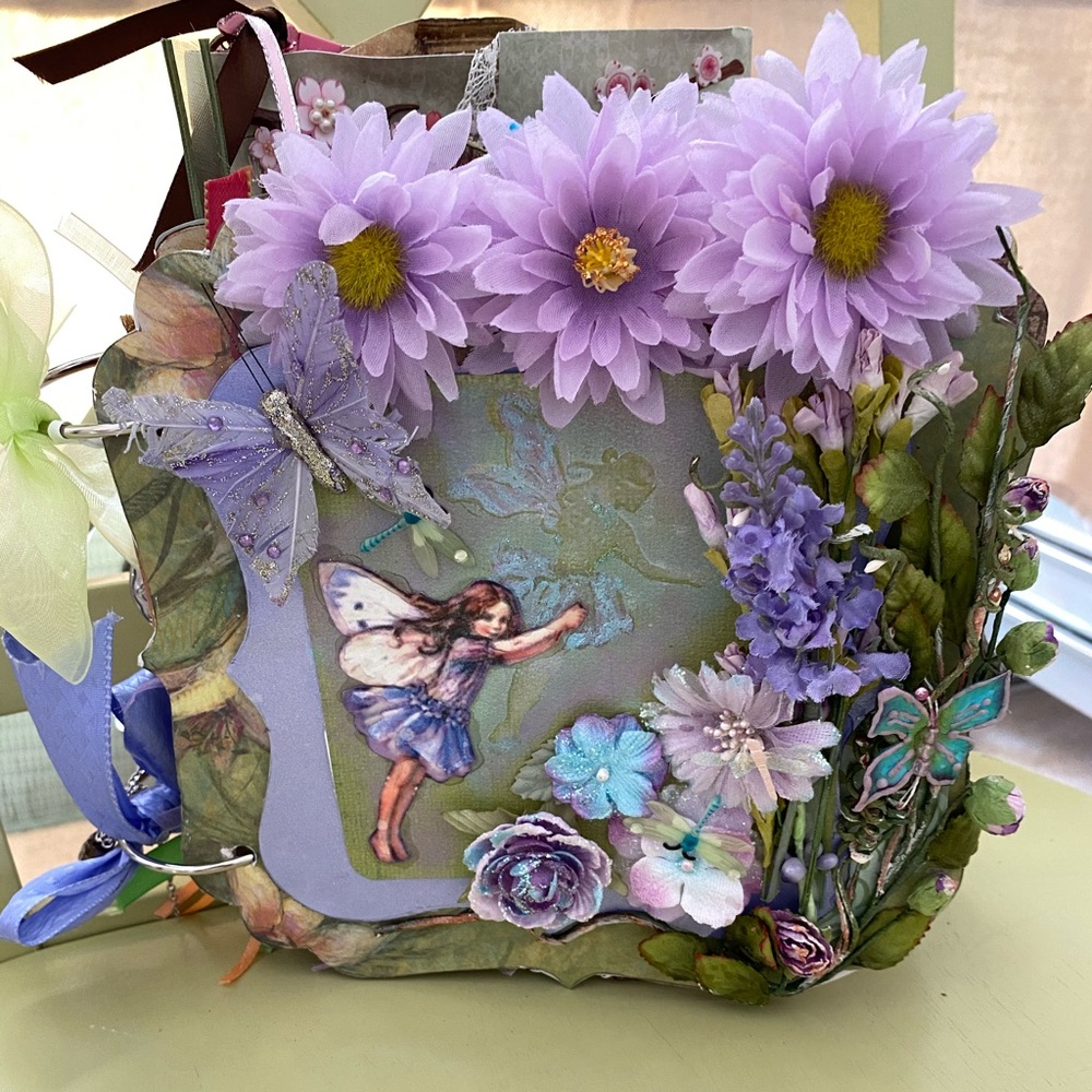 FAIRY SCRAPBOOK.  FAIRY GSRDEN DISPLAY. SOLD!